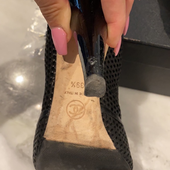 Chanel mesh open toe booties size 39.5 - Picture 5 of 7